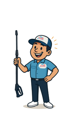 oasis power washing man